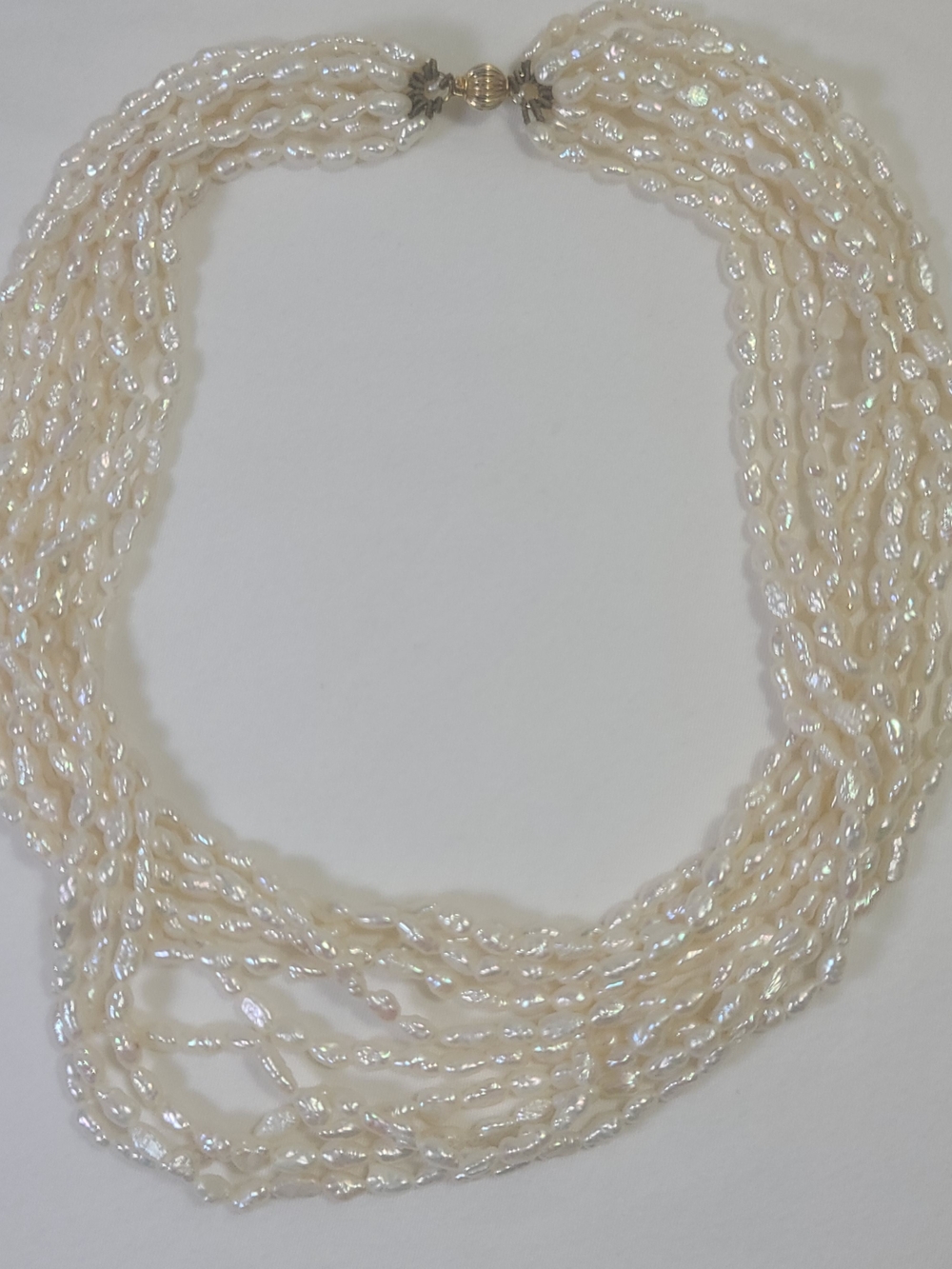 Honora 10 Multi-Strand Freshwater Pearl Necklace & 14k Solid Gold Clasp
